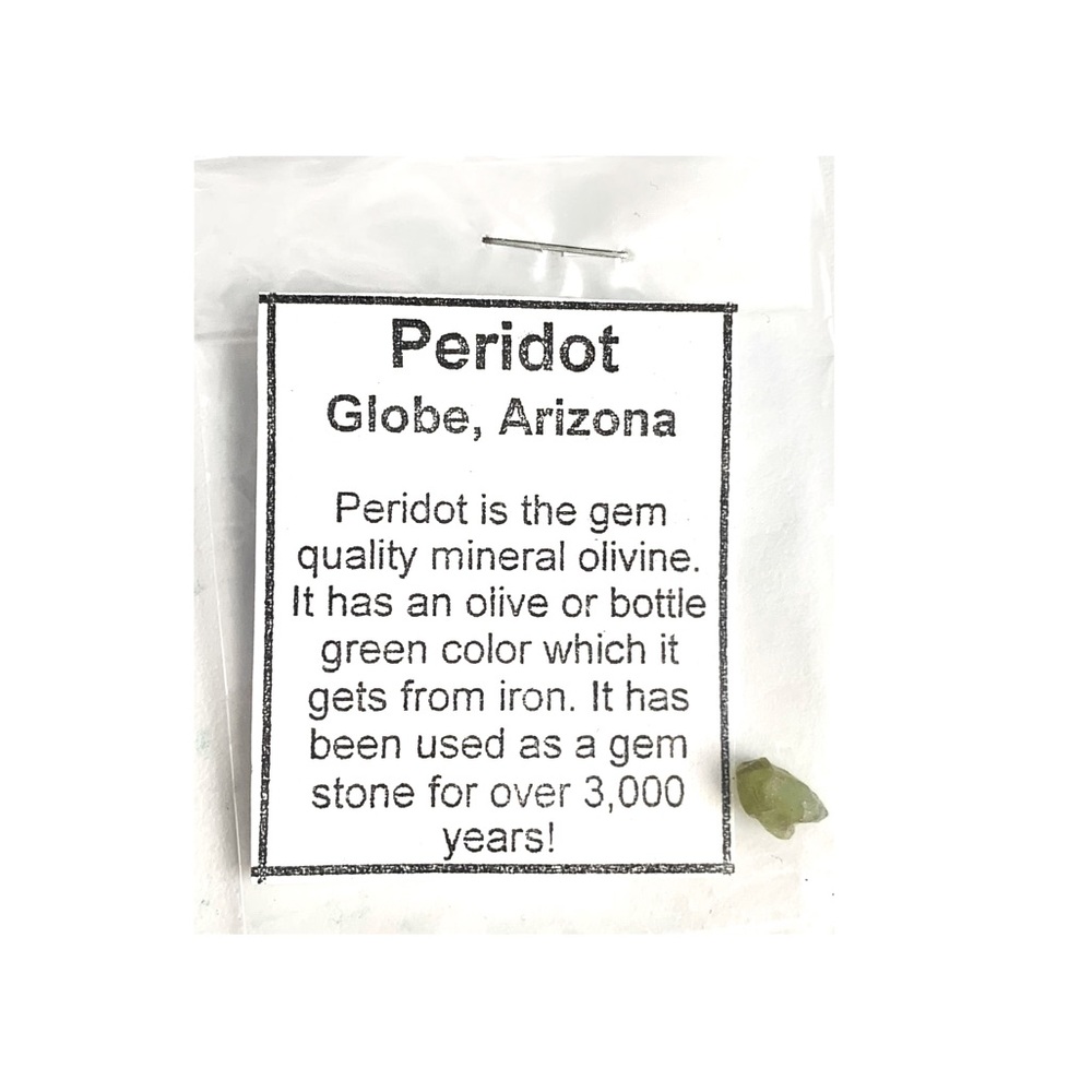 Peridot Green Gem Stone Sample Mineral Genuine Specimen from Globe, Arizona